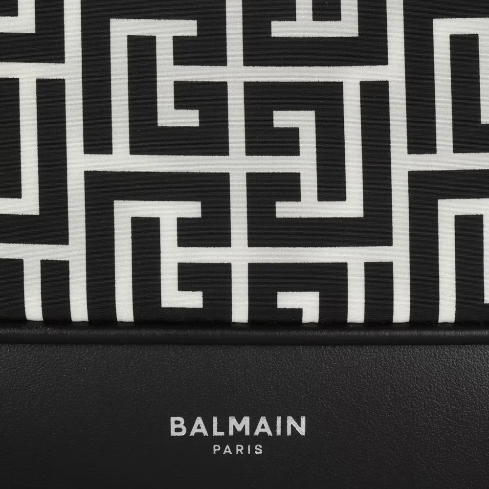 NEW Authentic Balmain Black White City All-Over Belt Bag Waist Bag - Picture 7 of 10